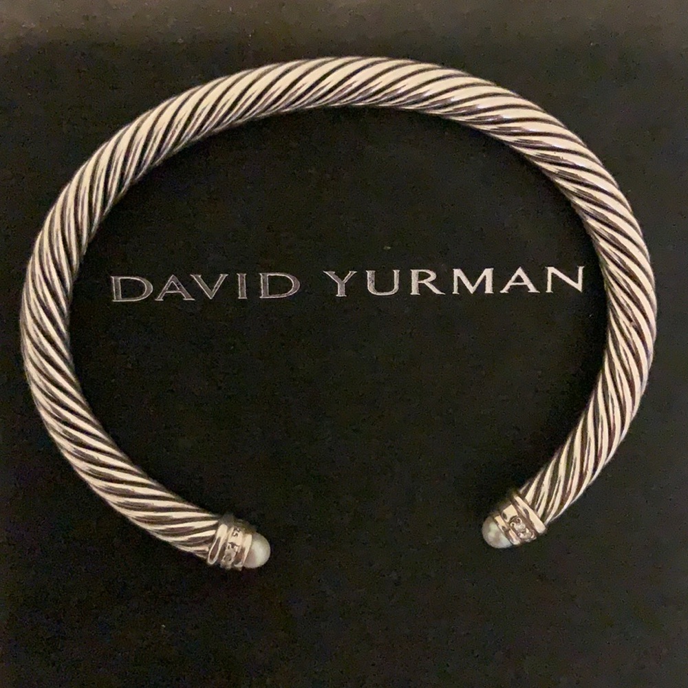 David Yurman Cable Classics Bracelet with Pearls & Diamonds
